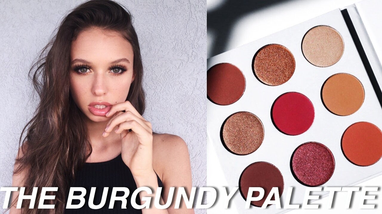 Kylie Jenner The Burgundy Palette Tutorial Swatches Review Youtube