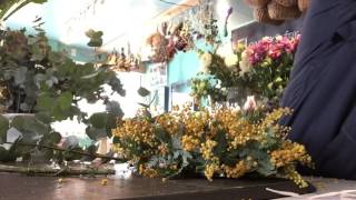 mimosa wreathe ミモザのリース