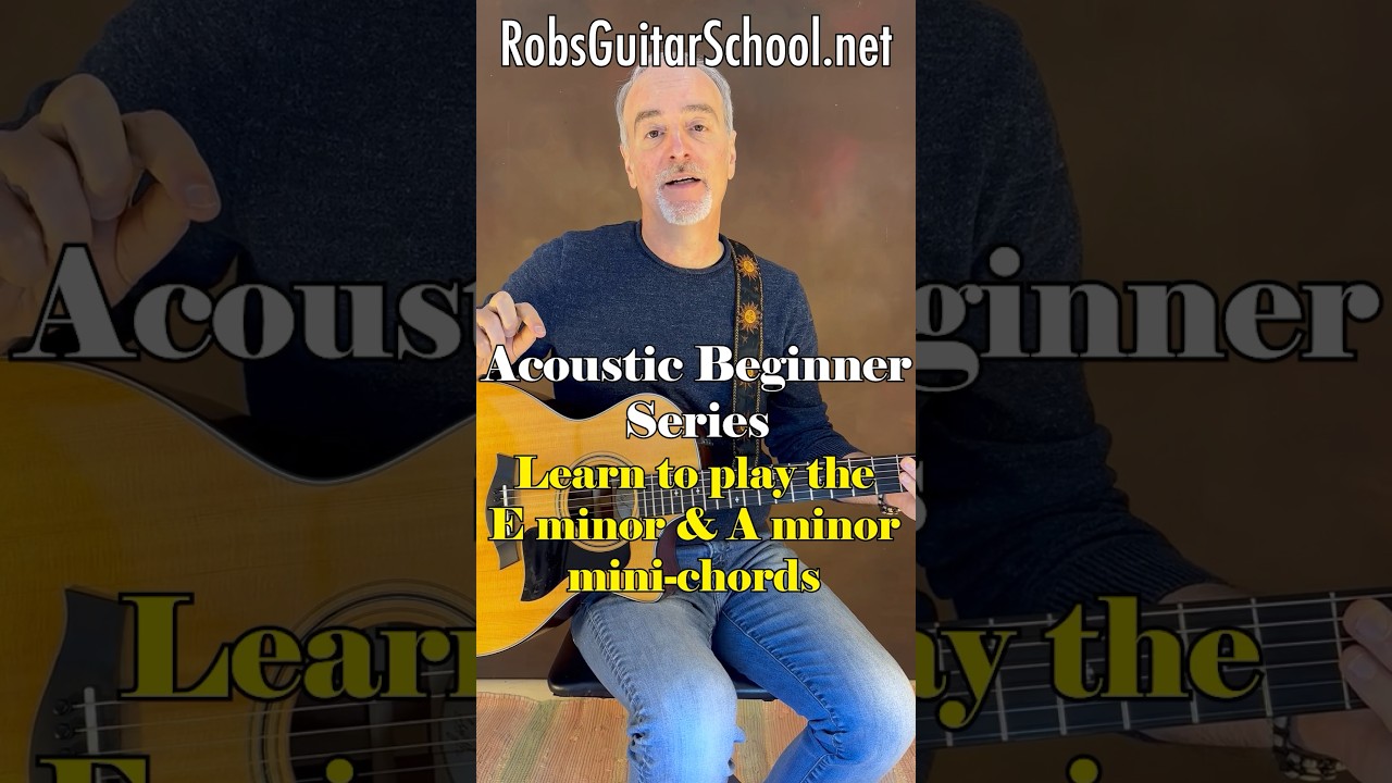 Beginners-Learn the E minor & A minor mini-chords. Check us out @ RobsGuitarSchool.net/learn #guitar