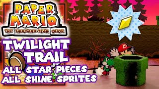 Twilight Trail All Star Pieces & Shine Sprites, Collectibles 100% Paper Mario The Thousand Year Door