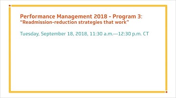 Vizient Performance Management Series: Readmission-reduction strategies that work