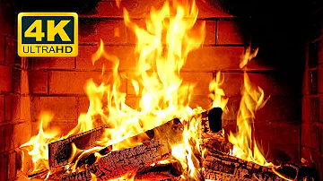 🔥 Cozy Fireplace 4K (12 HOURS). Fireplace with Crackling Fire Sounds. Fireplace Burning 4K