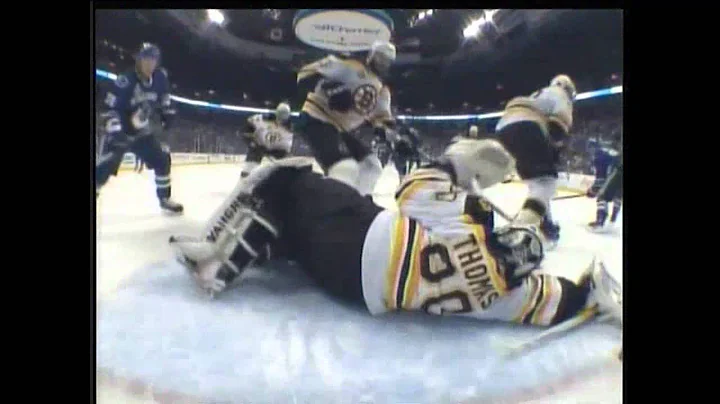 Tanner Glass fans on the shot with the open net St...