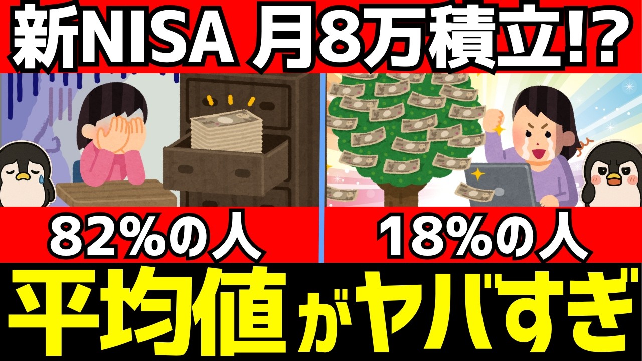 【新NISAの格差】平均積立額は月8万円!?年収別でみんないくら積立？