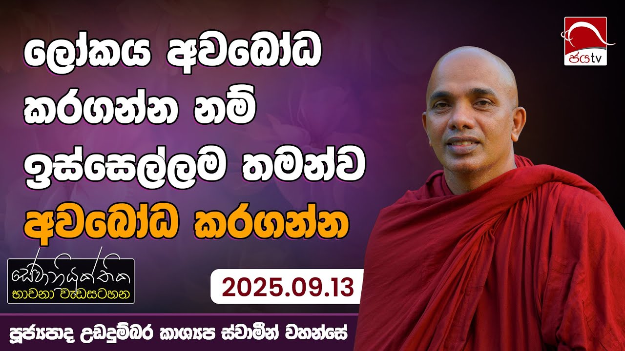 සේවා නියුක්තික භාවනා වැඩසටහන | 2025.09.13 | පූජ්‍යපාද උඩදුම්බර කාශ්‍යප ස්වාමීන් වහන්සේ