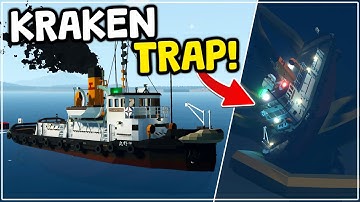 KRAKEN BAIT BARGE EXPLODES & EPIC TUG BOAT In Stormworks!