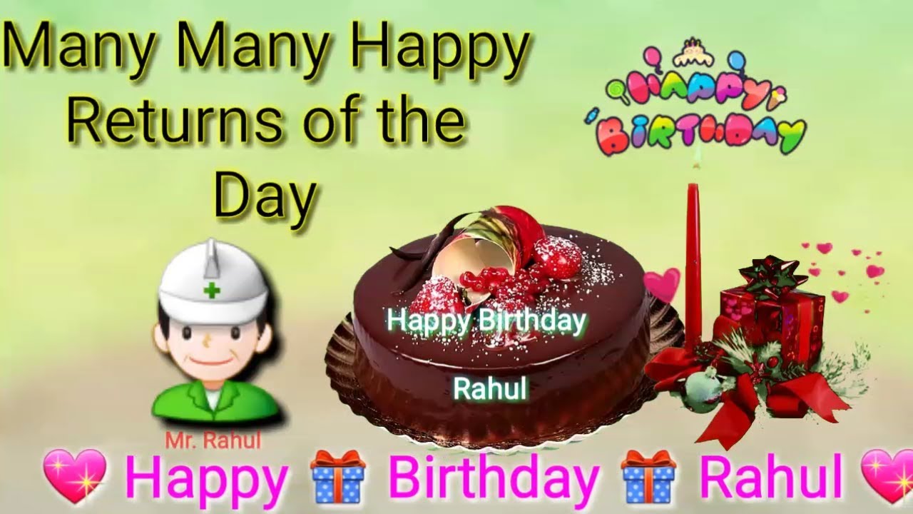 Rahul Happy birthday for whatsapp status. - YouTube
