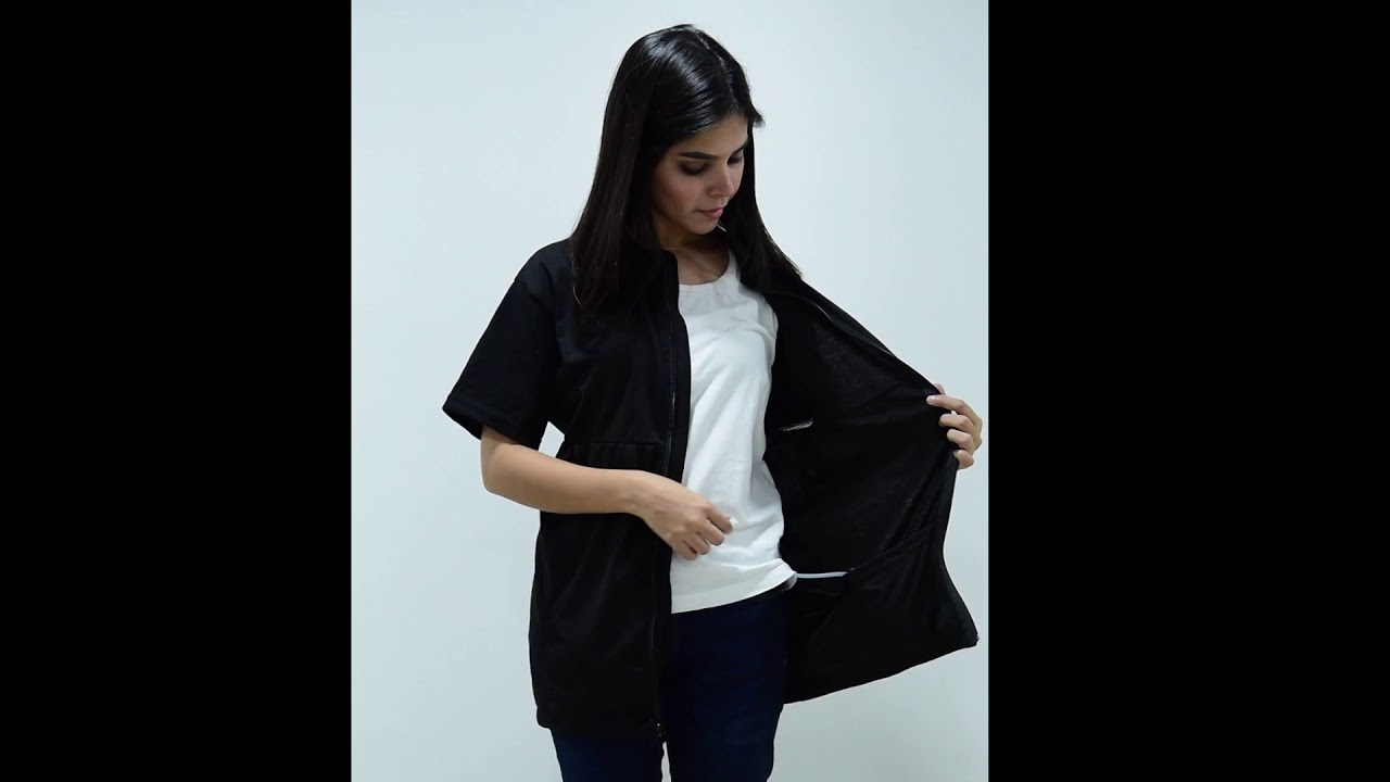 Mastectomy Recovery Shirt with Drain Pockets & Fasteners to Hold Drainage Tubes -Inspired Comforts