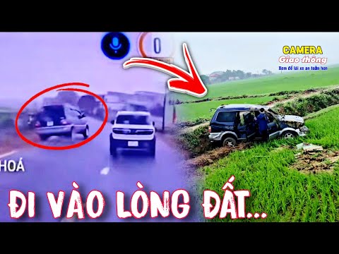 [ATGT] Khoảnh khắc xe Zace vượt ẩu "mất lái" lao xuống ruộng