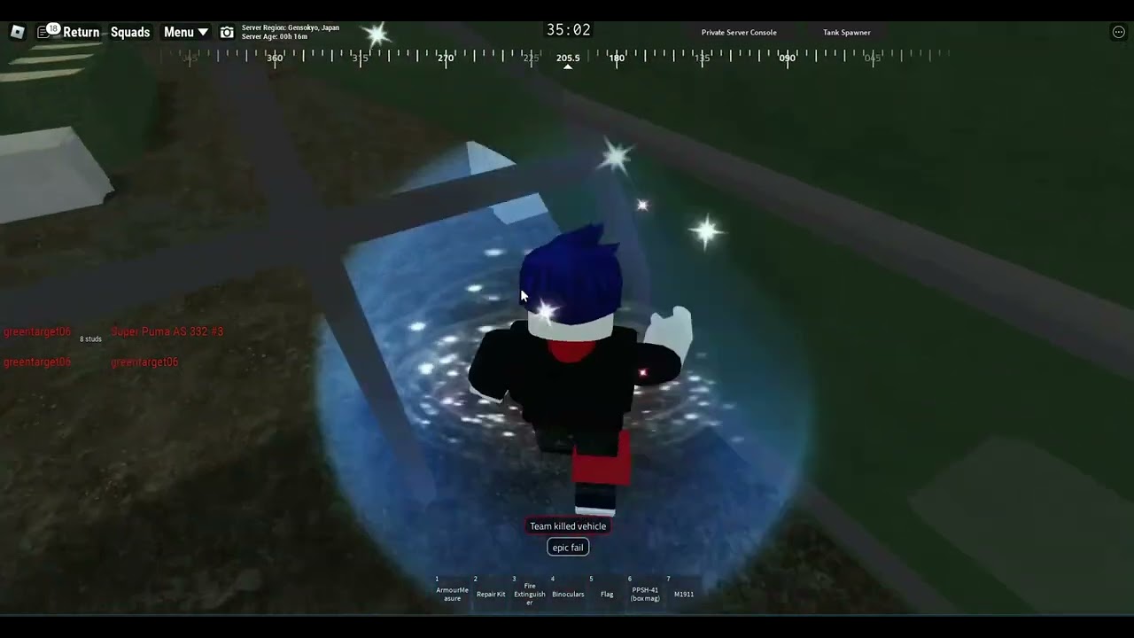 2 goofs drive and shoot tanks.