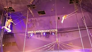 Watching the circus acts at Circus Circus in Las Vegas- Trapeze
