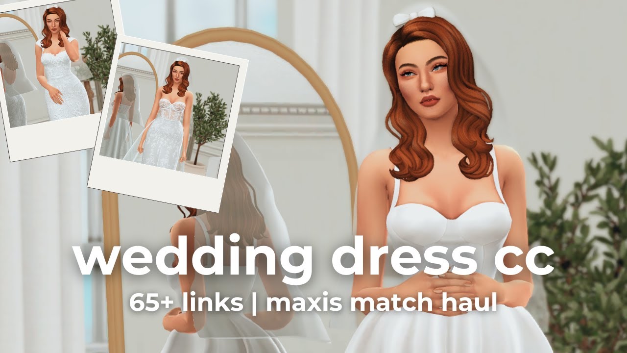 maxis match wedding dress cc (65+ links!) | sims 4 cc finds