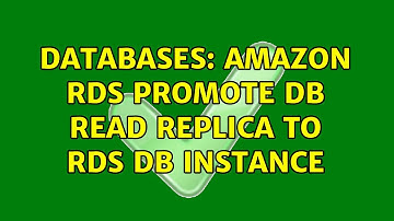 Databases: Amazon RDS Promote Db Read Replica to RDS Db Instance