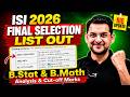 ISI 2026 Cut-off Marks & Results Out! B.Stat & B.Math Analysis | Abhay Sir