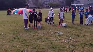 Wet 'n' Wild Showdown: Kids' Sponge Relay Race Takes Water Fun to the Next Level