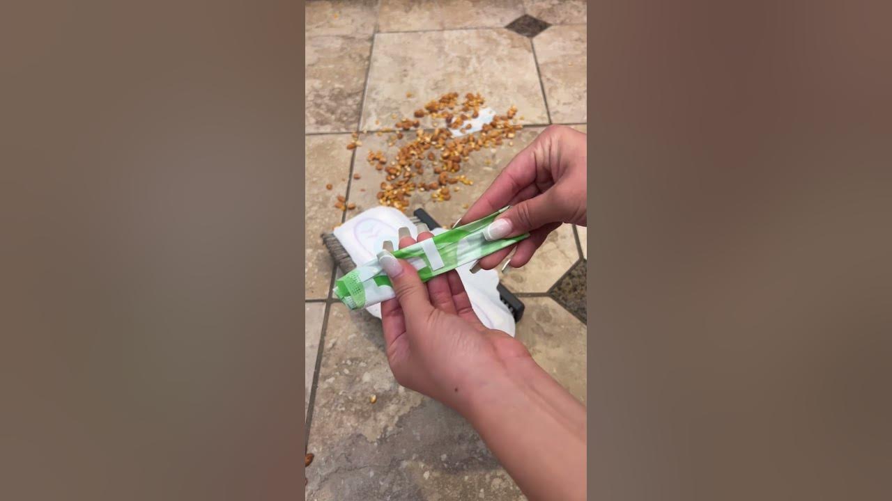 woman improve sweeping floor hack shorts YouTube