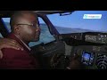 Alex Chamwada flying the Boeing 737 simulator