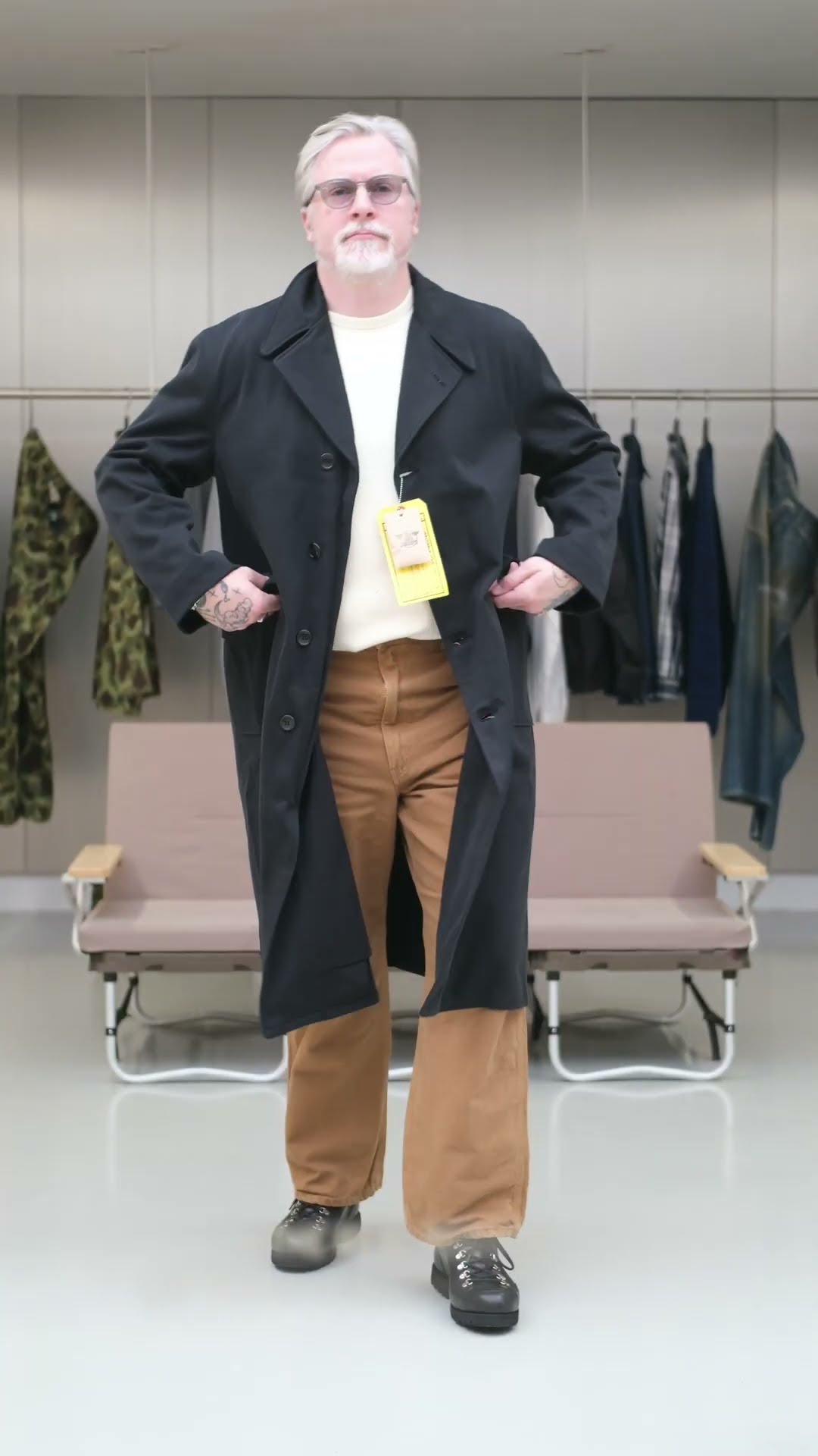 The Real McCoy's Overcoat Fit | Size 40 vs 42 - YouTube