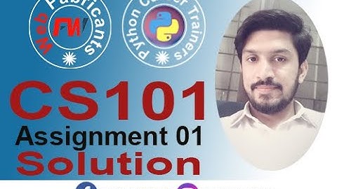 CS101 Assignment No. 1 | Introduction to Computing | Hussain Sajid | Urdu / Hindi