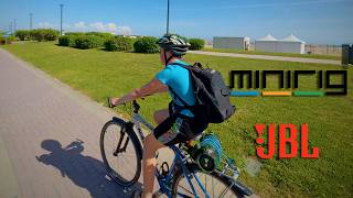 Minirigs 4 & Sub 4 vs JBL Xtreme 5 - taken on a bike ride