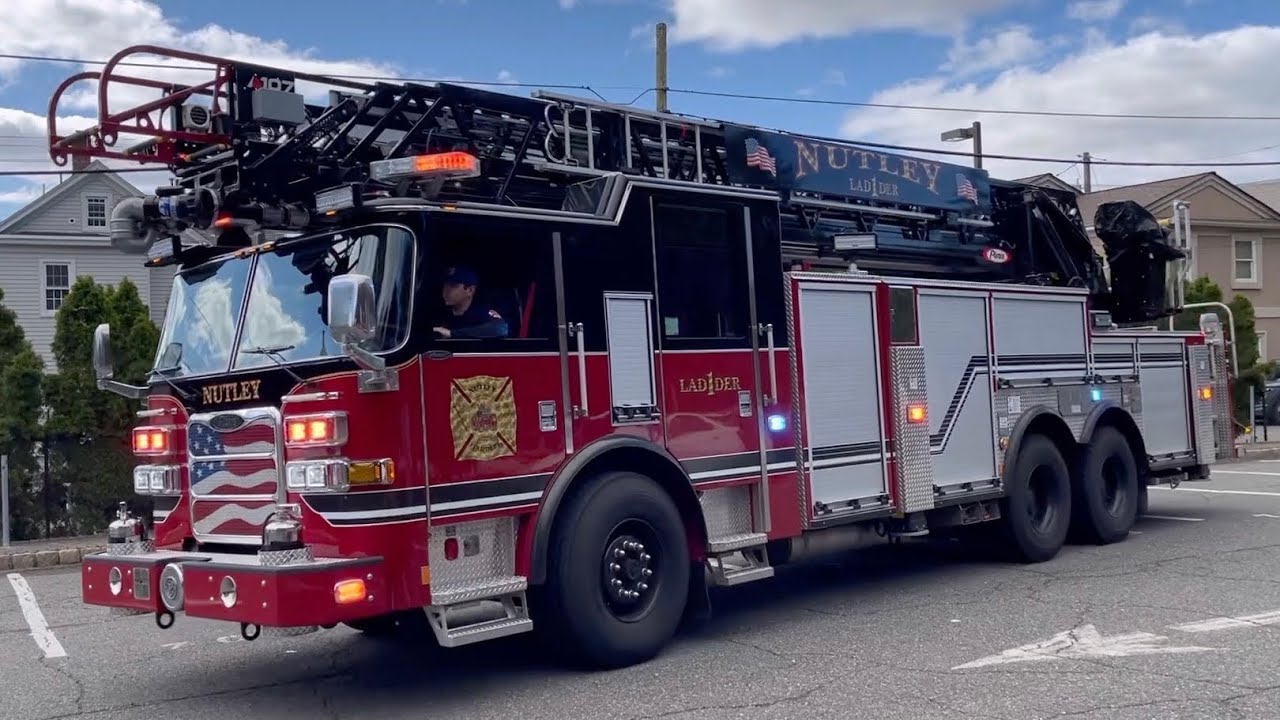Nutley Fire Department Ladder 1 Responding 5621 YouTube
