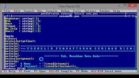 [Free Pascal] Tutorial Membuat Program dengan Pascal