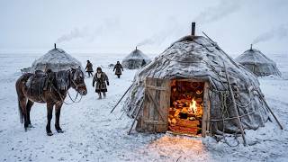 Cómo las tribus mongolas construían yurtas para mantenerse calientes durante inviernos de -50 °C