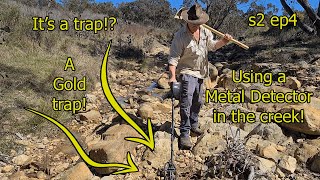 Using a Metal Detector to find a Gold trap!