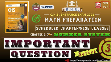 Chapter 1 | Part-6(Important Que) | Number System |Math| CHS Class 6 Entrance Exam 2021 Preparation