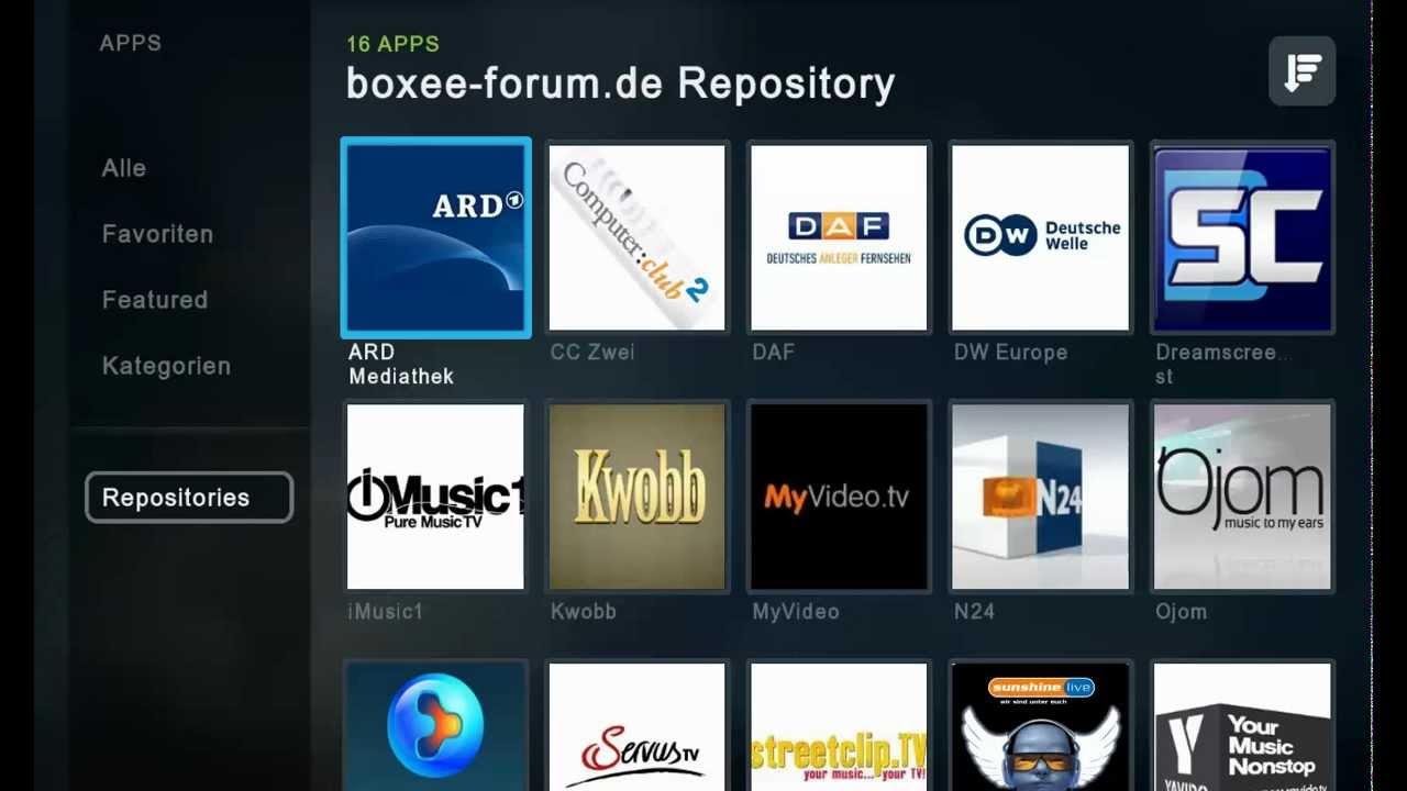 BoxeeBox - Wie füge Ich ein Repository hinzu?