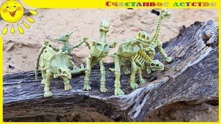 Learn Names with Dinosaur Bone for Children - Jurassic World Dino Mecard Toys For Kids