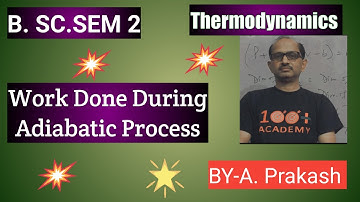 B.SC. Sem.(2) Physics, ||Thermodynamics II Work done during Adiabatic Process .BY- A. Prakash