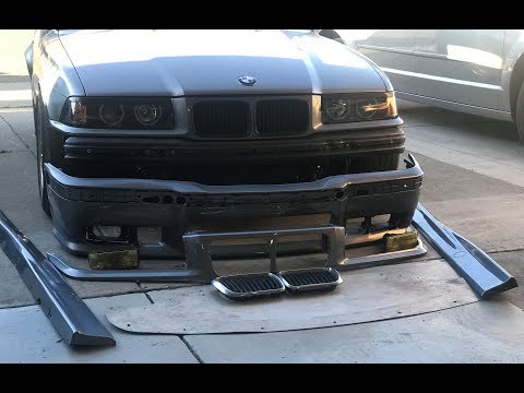 Installing M3 front bumper and side skirts (E36 S54 SWAP)