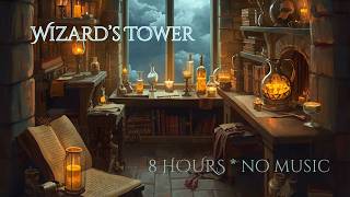 Wizard's Tower Ambiance | 8 Hours of Cozy Fantasy Atmosphere for Sleep, Study & Relaxation
