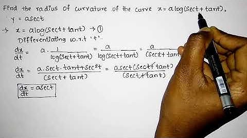 #4 Problem on radius of curvature