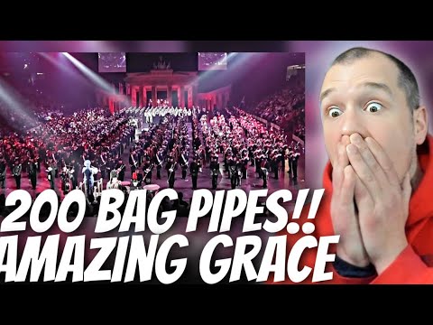 Amazing Grace W Over 200 Bagpipes!! | First Ever Reaction!!!