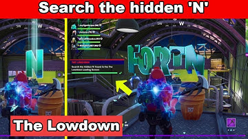 "Search the hidden N found in the lowdown loading screen" - Fortnite The Lowdown Challenges