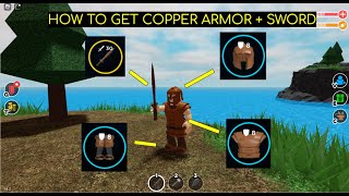How to CRAFT COPPER ARMOR   SWORD (The Survival Game) | ROBLOX