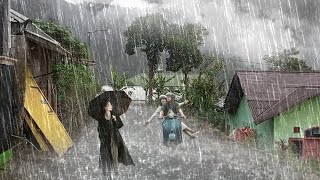 DANGEROUSLY BEAUTIFUL STORM ⚡ Torrential Rain & Thunder in Java | Deep Sleep & Relaxation Ambience