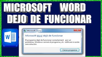 WORD DEJO DE FUNCIONAR SOLUCION YA DEL ERROR FACIL 2023 SIGUE FUNCIONANDO.👍100