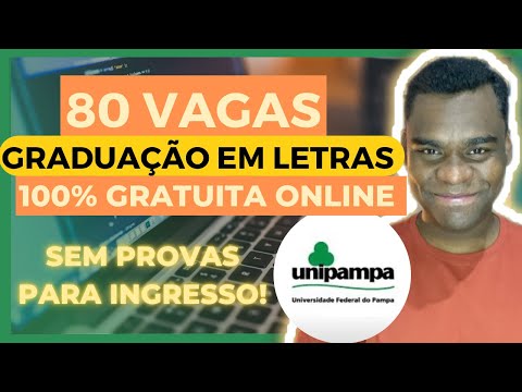 ?80 VAGAS DE GRADUAÇÃO EM LETRAS GRATUITA EAD ONLINE! Sem provas para ingresso!!