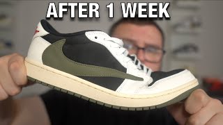 I Wore the TRAVIS SCOTT OLIVE JORDAN 1 For 1 Week! This Is What Happened!