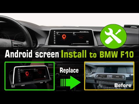 2020 BMW 5 series F10 F11 android screen installation DIY BMW F10 navigation GPS retrofit upgrade