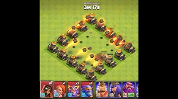 Deadly Mortar Base vs Super Troops Clash of Clans #shorts