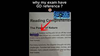 WHY MY EXAM HAVE GD REFERENCE ?????