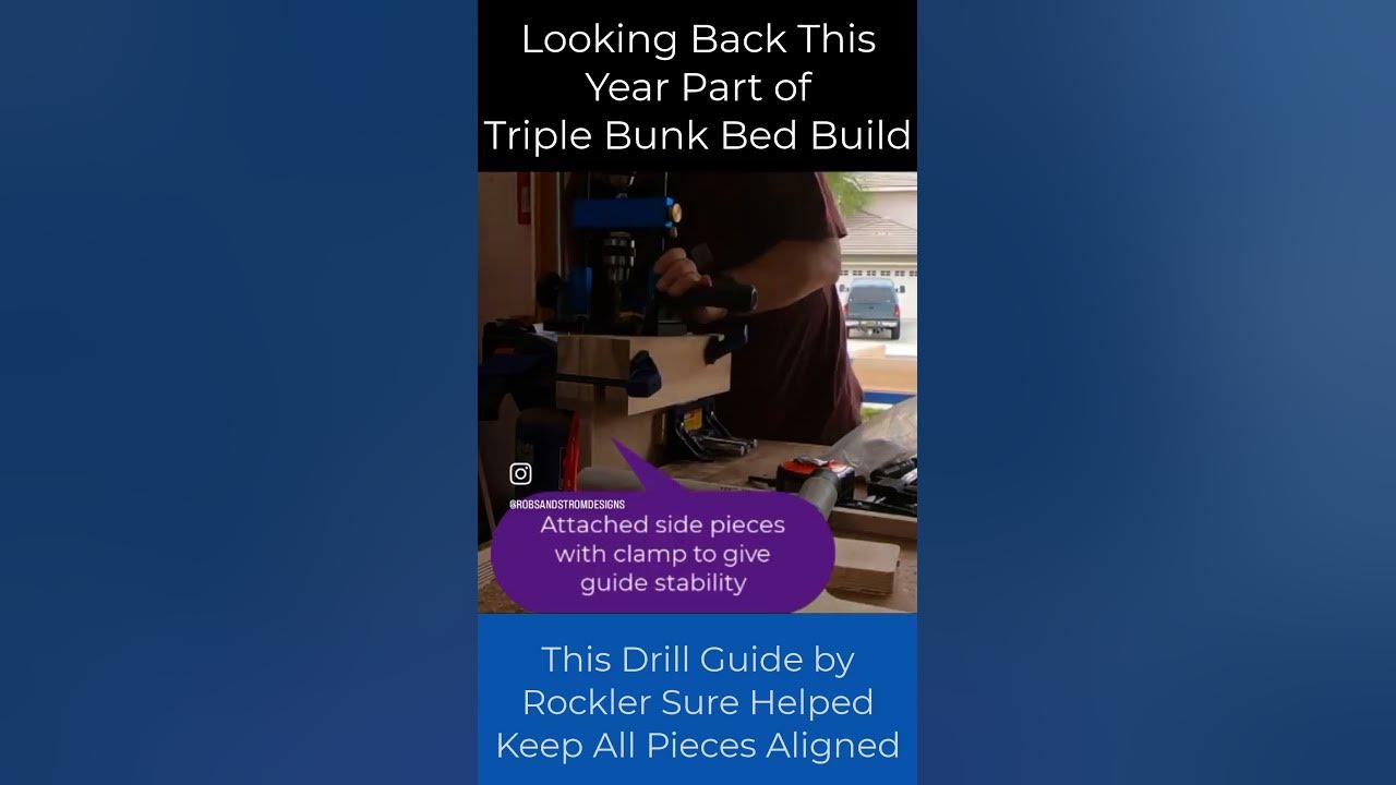 Rockler Drill Guide to Align Bunk Bed Connectors YouTube