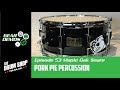 Drum shop tulsa gear demo  e53  pork pie maple oak 14in black lacquer snare