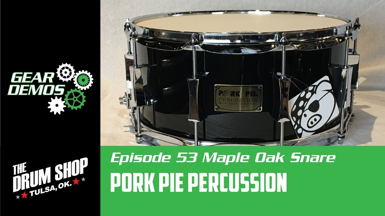 Drum Shop Tulsa Gear Demo - E53 - Pork Pie Maple Oak 14in Black Lacquer Snare