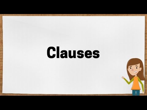 Clauses in English sentences