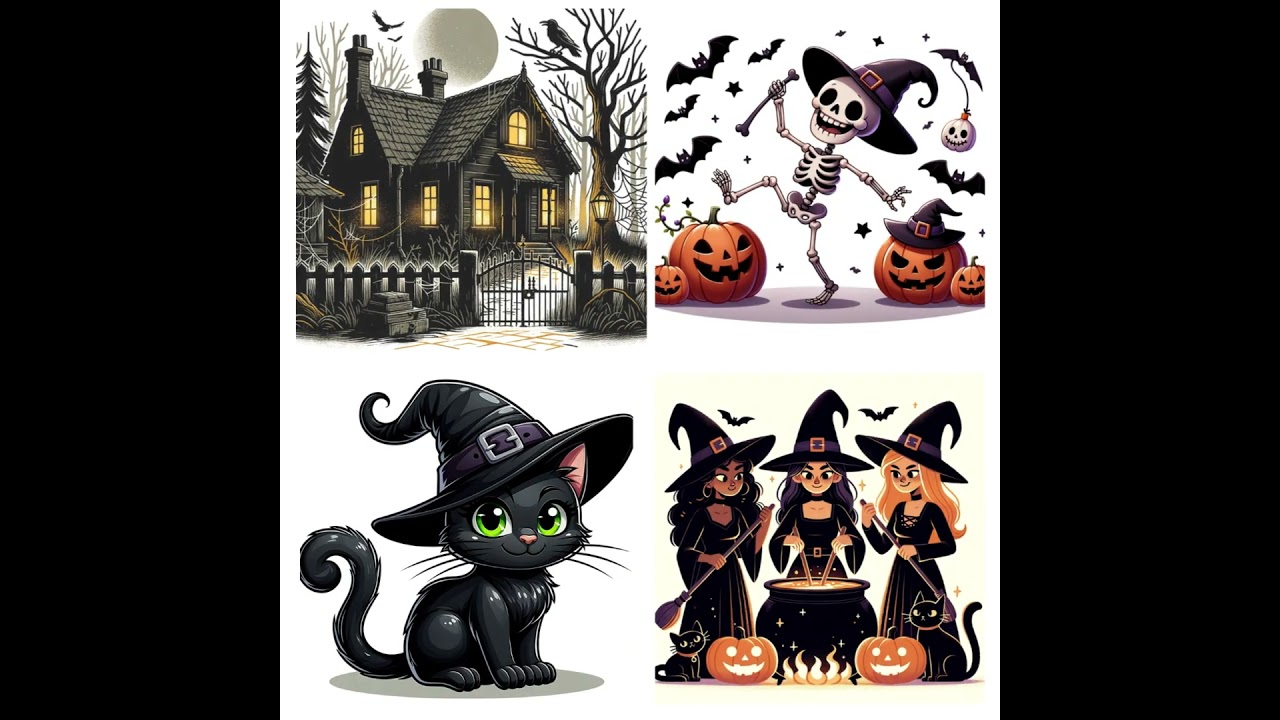 Spooky Delights Clipart Set - 70 Unique Halloween PNG Illustrations, Perfect for Crafts, Invitations